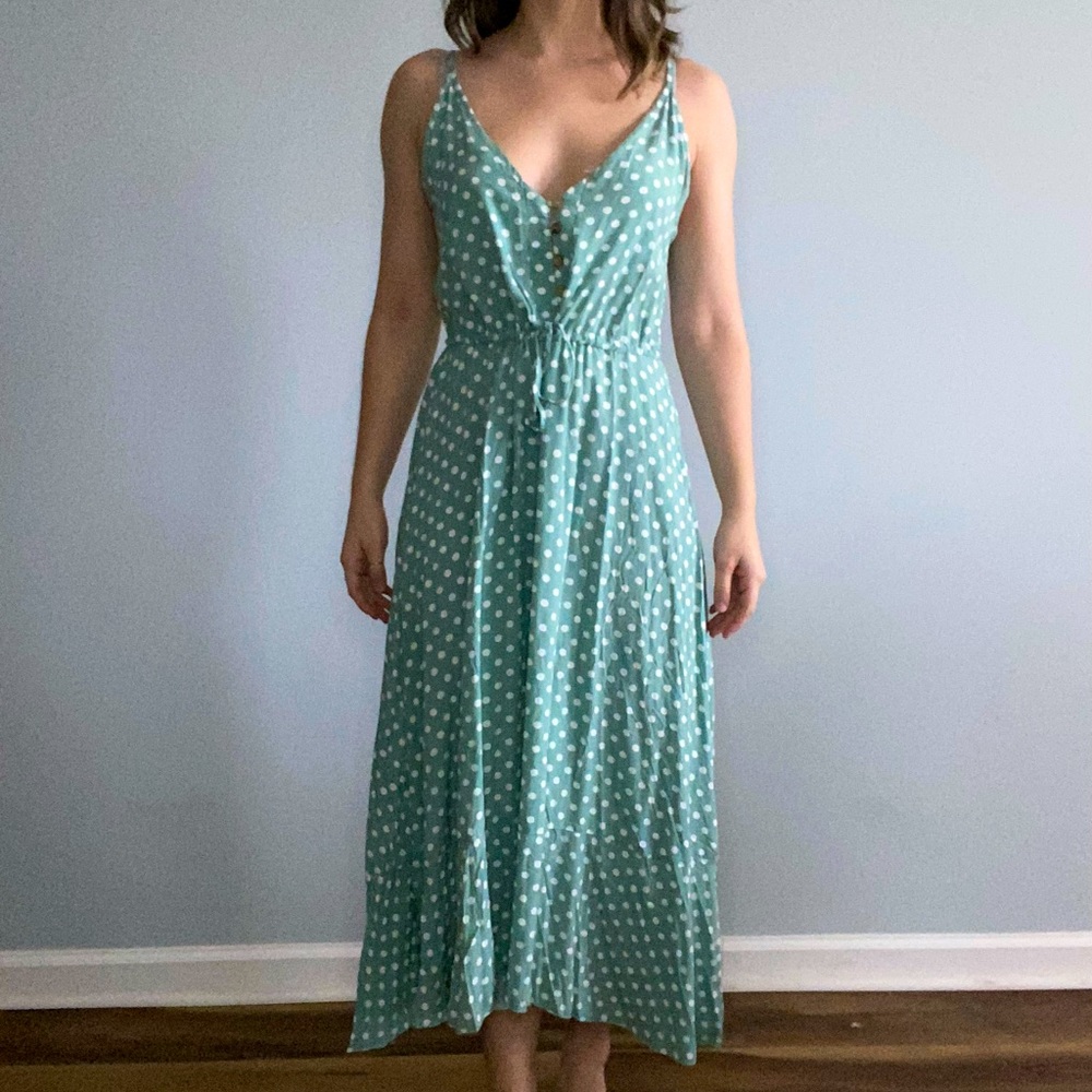 Maxi polka dot dress